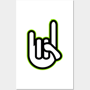 Hand signs - finger horns Posters and Art